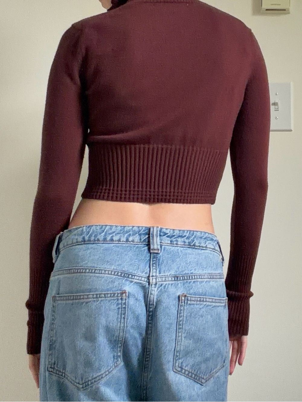 Urban Outfitters Maroon Zip Longsleeve - Picture 3 of 4